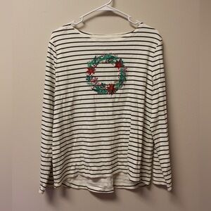 Croft & Barrow Classic Tee in White and Gray